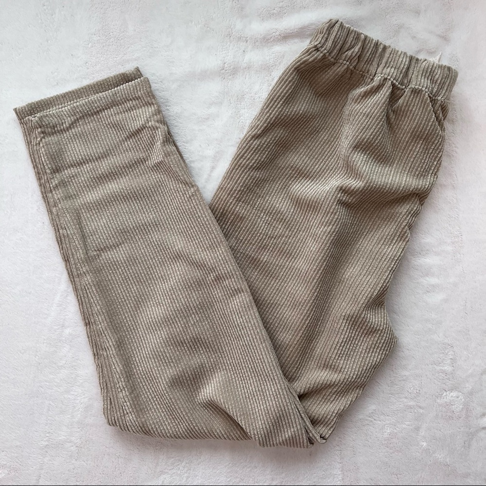 Beige Corduroy Baggy Pants Forever 21